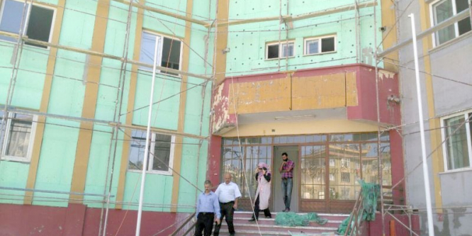 Fen Lisesi yurt onarım çalışmaları devam ediyor
