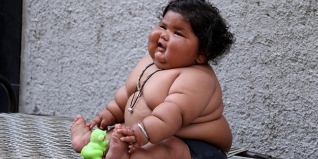 8 aylık ama 17 kilo ağırlığında