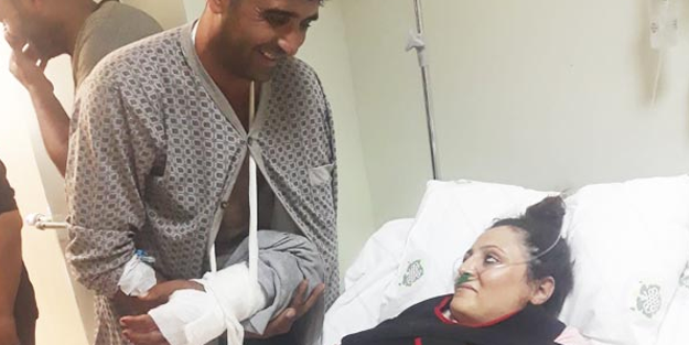 8 aylık bebeği kucağında defnedildi