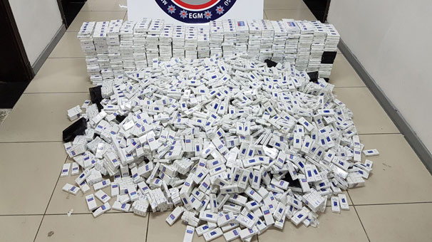 8 bin 480 paket kaçak sigara ele geçirildi