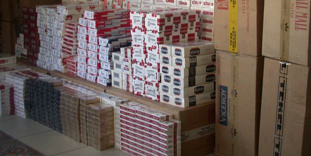 8 bin paket kaçak sigara ele geçirildi