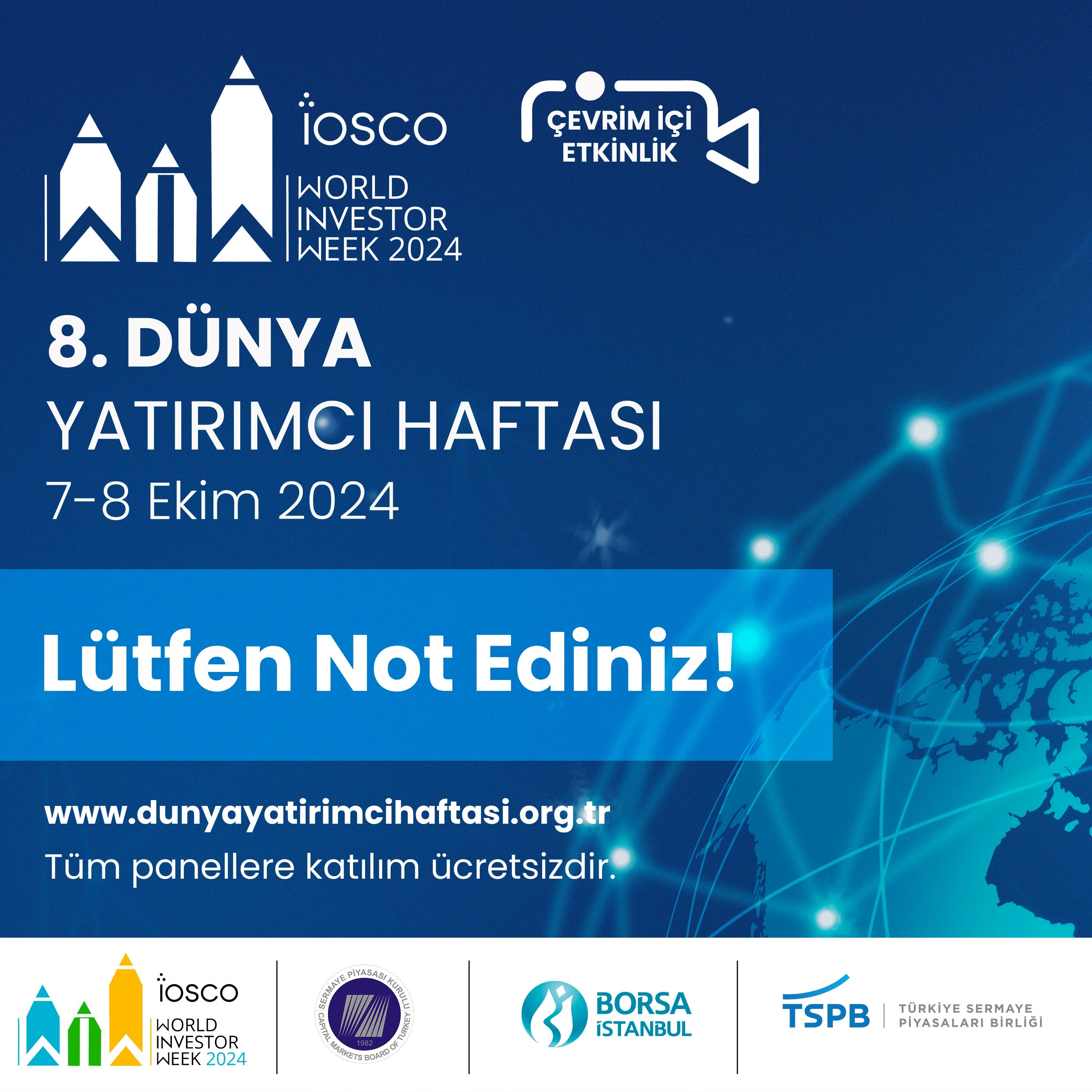 8. Dünya Yatırımcı Haftası için geri sayım başladı! Katılım ücretsiz