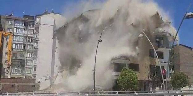 8 katlı bina korna sesi ile yıkıldı