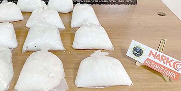 8 kilo 700 gram metamfetamin ele geçirildi