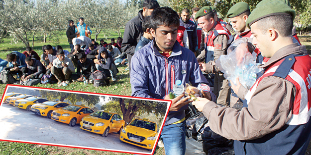 8 takside 46 göçmen