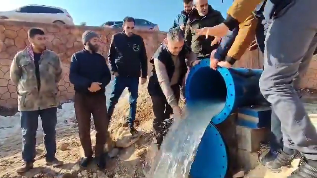 8 yıl aradan sonra Tişrin barajı suyu El Bab’a verilmeye başlandı