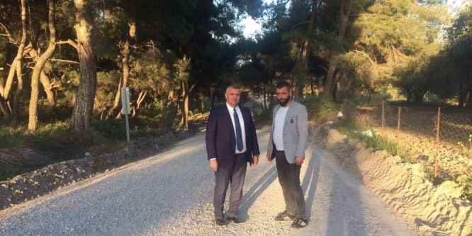 Bozuk olan Çamlık yolu yenilendi