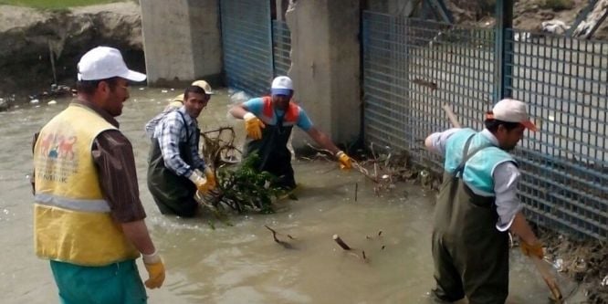 Su taşkınlarına karşı önlem alındı
