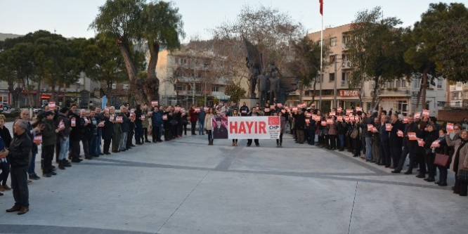 Söke CHP’den anayasa eylemi yapıldı