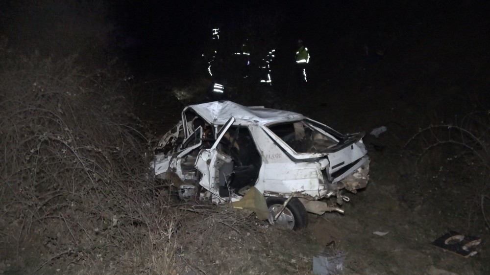 85 metre takla atan otomobil, dereye düştü: 1 ölü 