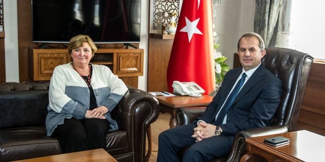 Vali Taşyapan, Pascale Moreau’yu kabul etti