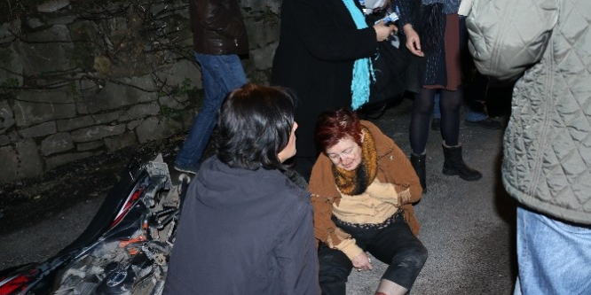 Gözyaşlarına boğulan sürücüyü polis sakinleştirmeye çalıştı