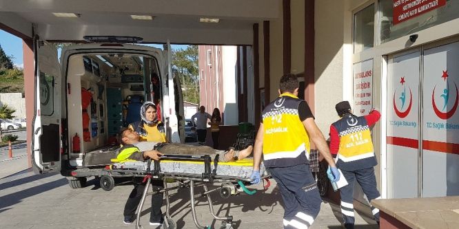 Köprülü kavşak inşaatında iş kazası: 1 yaralı