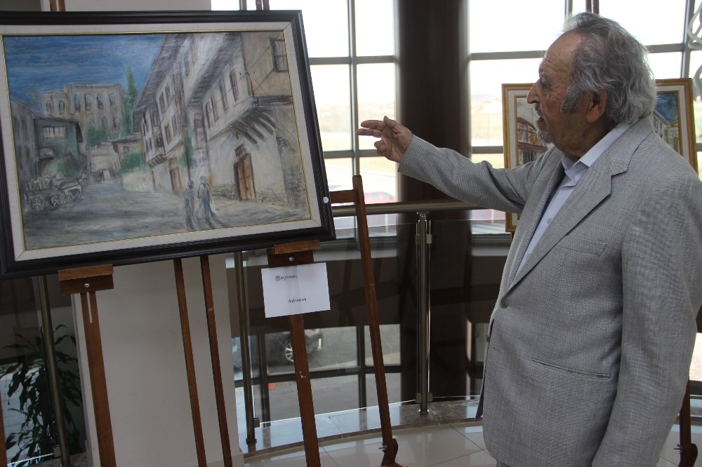88’lik dedenin resim aşkı sergiyle buluştu 