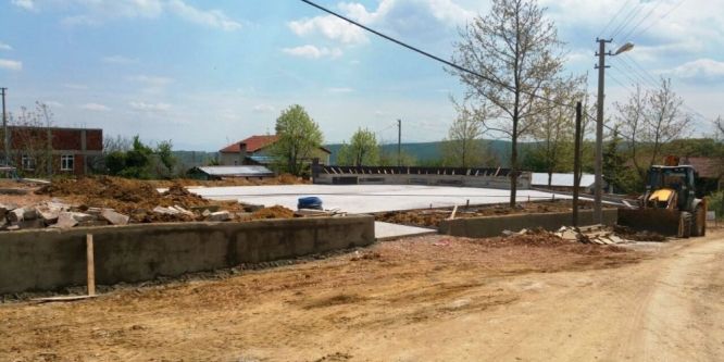 Mecidiye köyüne tören alanı yapılıyor