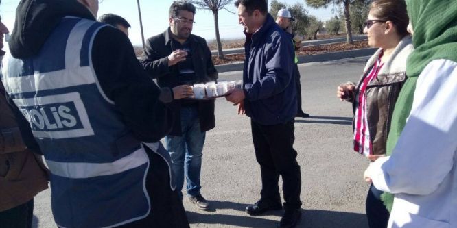 Polislere çorba ikram edildi