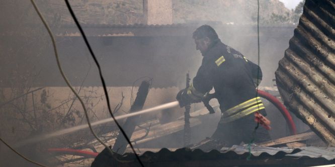 Gümüşhane’de korkutan yangın