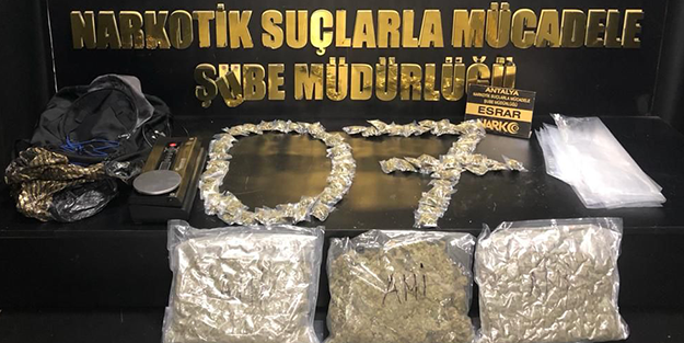 9 kilo esrarın şehre girmesi engelledi