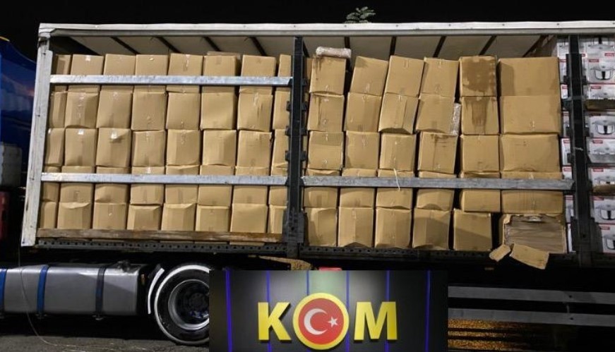 9 milyon 450 bin liralık kaçak sigara ele geçirildi