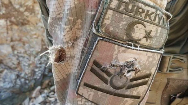 9 teröristin etkisiz hale getirildiği çatışmanın şiddetini bu fotoğraf ortaya koydu