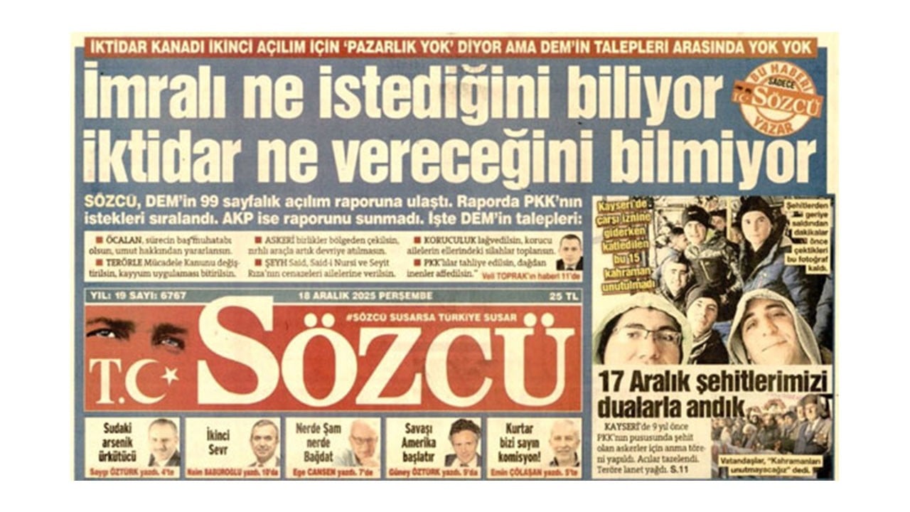 9 yıldır anmadığı kahraman Mehmetçikleri hatırladı! Sözcü'den şehit istismarı