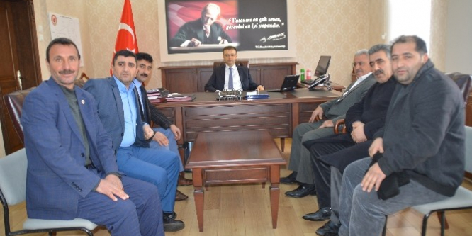 Muhtarlardan Kaymakam Recep Öztürk’e ziyaret