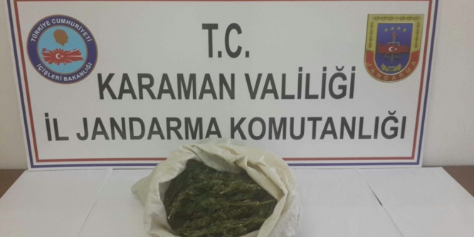 Karaman’da jandarmadan uyuşturucu operasyonu