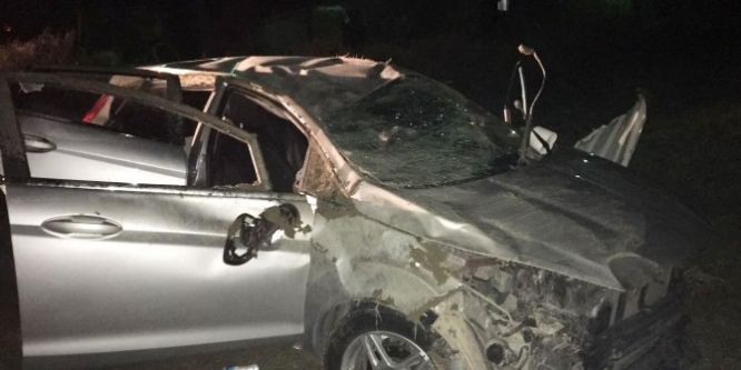 Manisa’da otomobil takla attı: 2 yaralı