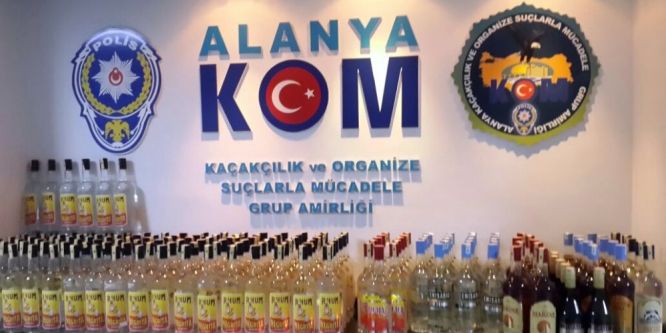 375 şişe kaçak içki ele geçirildi