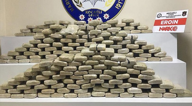 98,5 kilogram eroin ele geçirildi
