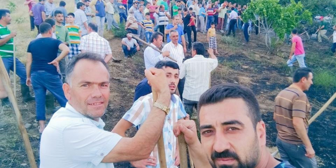 Dumanı gören, dağa koştu yangın hemen söndürüldü