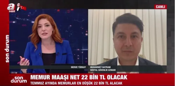 a haber canlı yayınında dil sürçmesi! Sosyal medyadaki iddialara canlı yayında yanıt: En düşük memur maaşı net 22 bin TL olacak