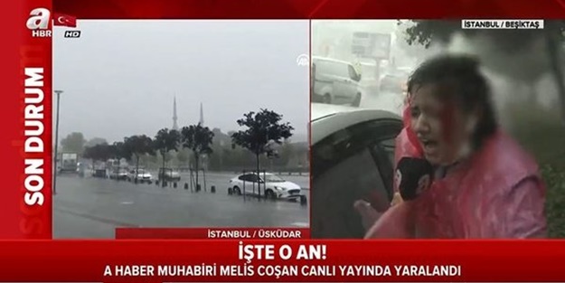 A Haber muhabiri canlı yayında kanlar içinde kaldı