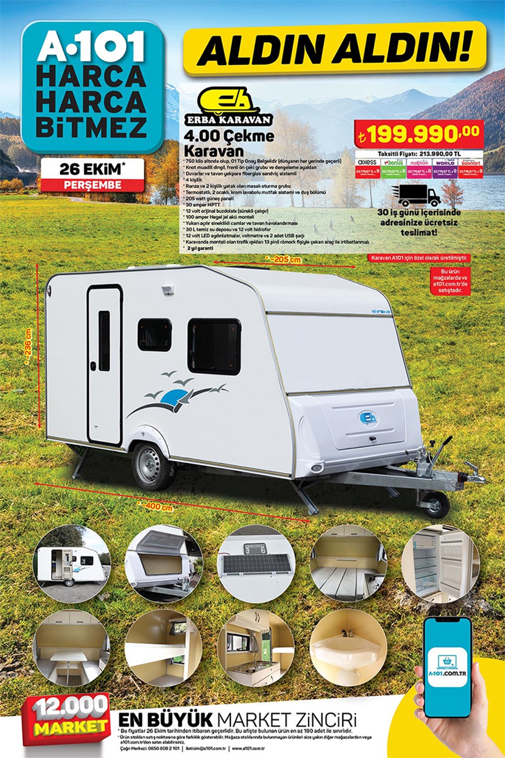 A101'de çekme karavan fırsatı! Aman kaçırmayın! Kapış kapış satılacak... A101'in 26 Ekim Perşembe kataloğunda neler var?