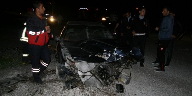 Kulu’da devrilen otomobilin sürücüsü yaralandı