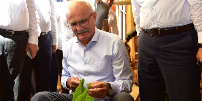 Vali ve başkan tütün dizdi