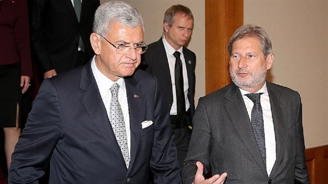 AB Bakanı Volkan Bozkır, Hahn ile görüştü