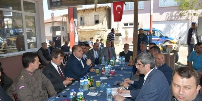 Yenişehir protokolünden köy ziyaretleri