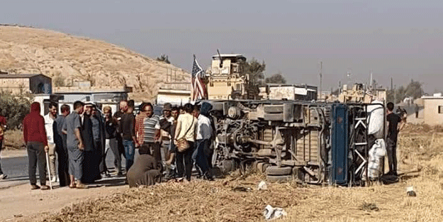 ABD askeri aracı Suriye'de sivillere çarptı