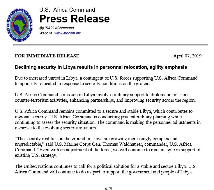 ABD askerlerini Libya’dan çekiyor 