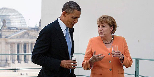 Obama Almanya’da Merkel'le buluştu