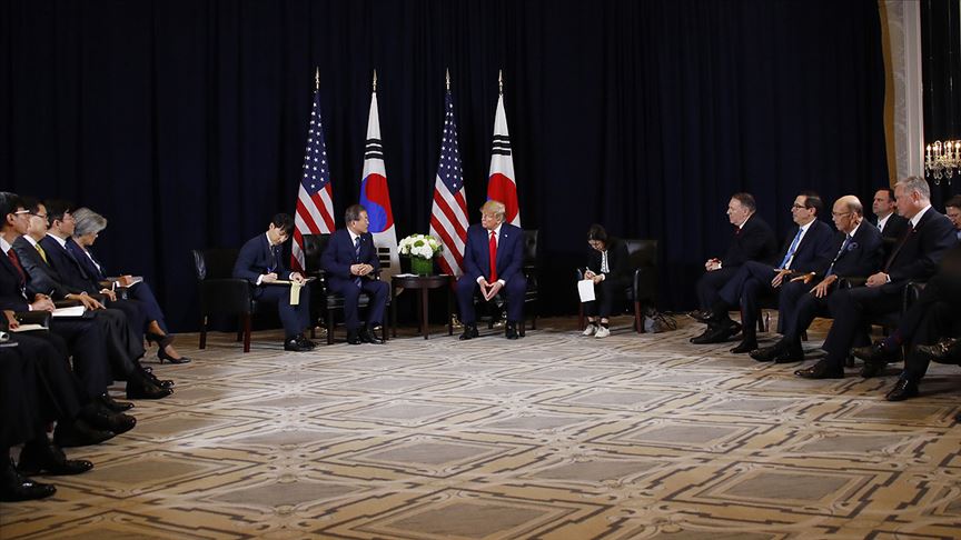 ABD Başkanı Donald Trump Güney Kore Cumhurbaşkanı Moon ile görüştü