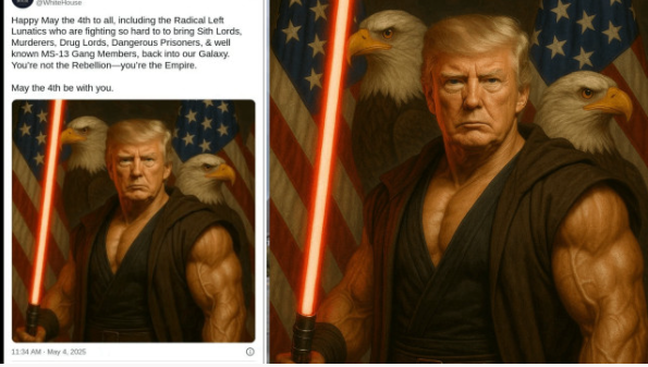 ABD başkanı Trump! Papa olmak yetmedi şimdi de yıldız savaşçısı oldu