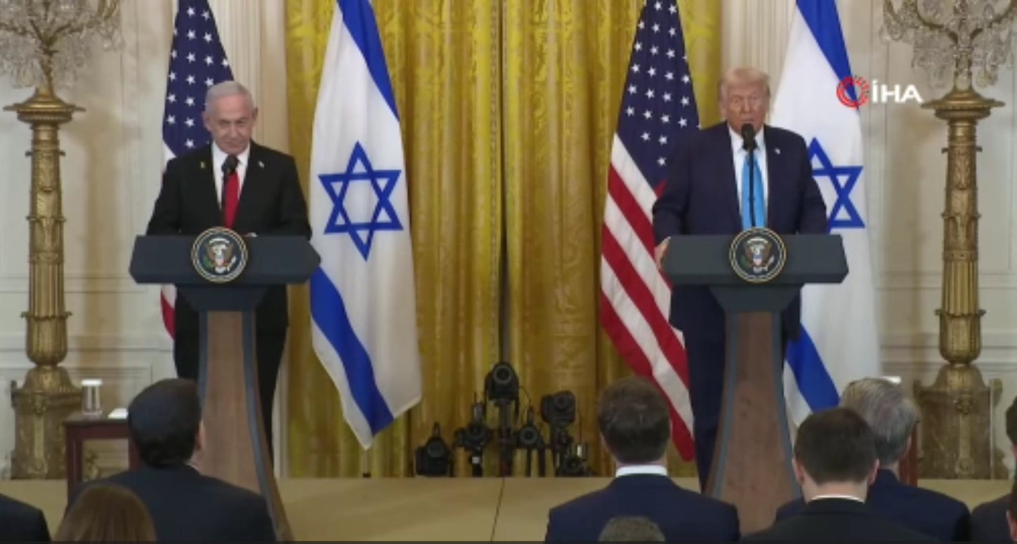 ABD Başkanı Trump ve İsrail Başbakanı Netanyahu ortak basın toplantısı düzenledi