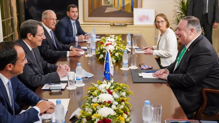ABD Dışişleri Bakanı Pompeo Güney Kıbrıs Rum Yönetimi'ni ziyaret etti