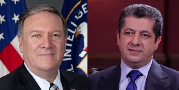ABD Dışişleri Bakanı Pompeo'dan Mesrur Barzani'ye tebrik