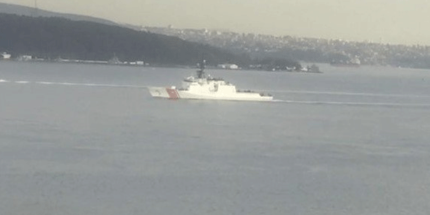 ABD donanmasına ait gemi İstanbul Boğazı'nı geçti