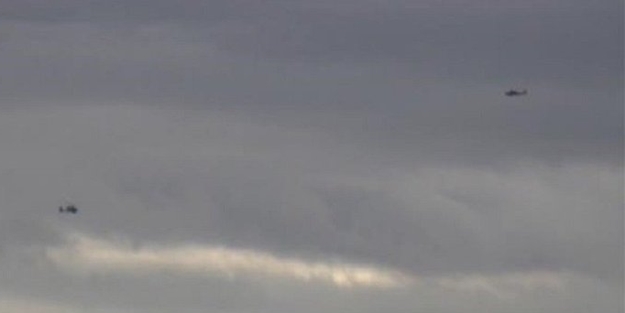 ABD helikopterleri Münbiç semalarında görüntülendi
