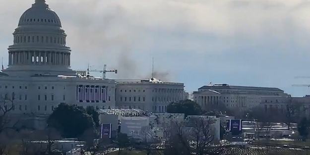 ABD Kongre binası ve çevresi kapatıldı! Bölgeden dumanlar yükseliyor