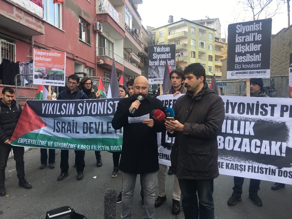ABD Konsolosluğu önünde Kudüs eylemi 